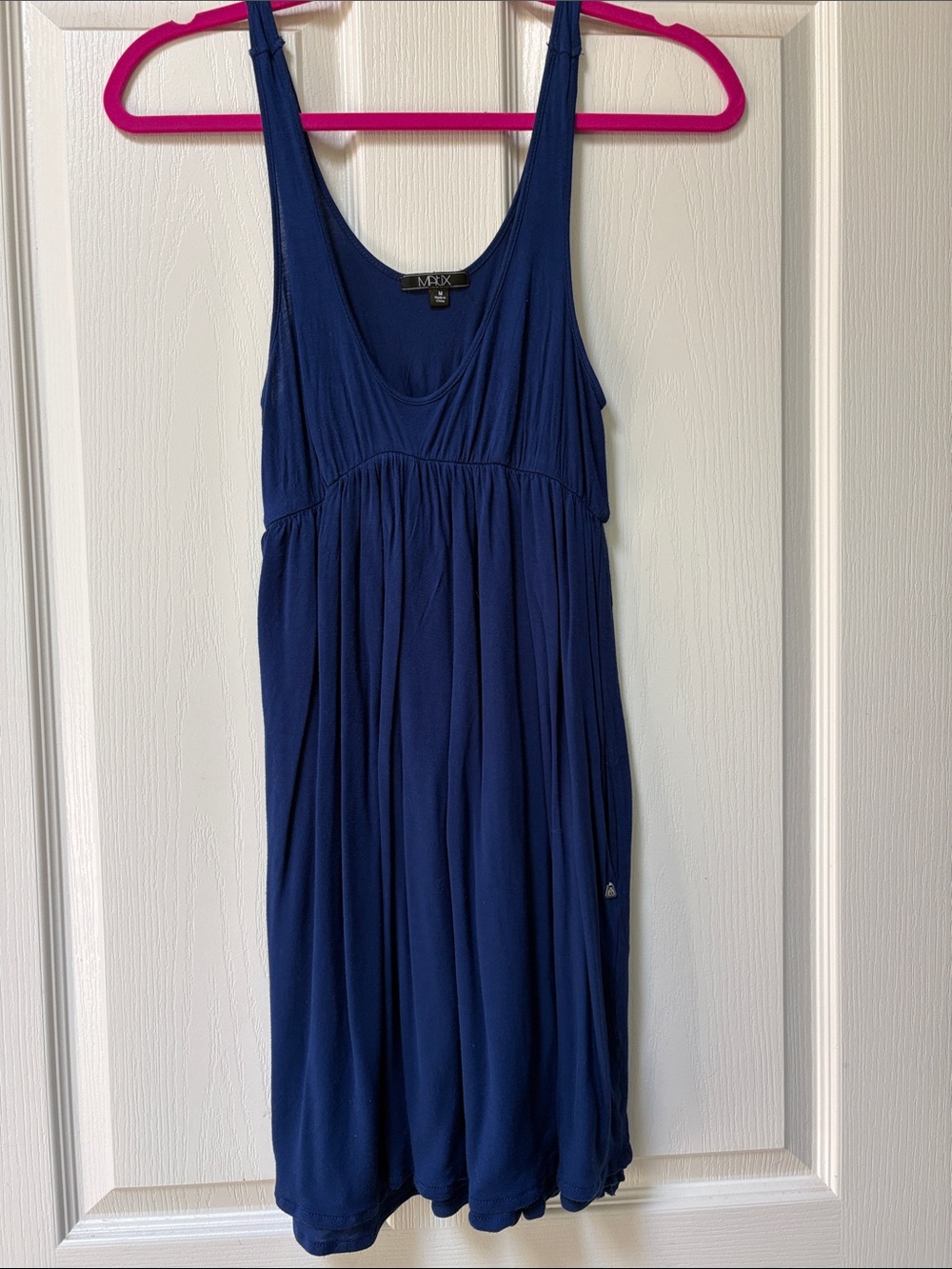 Matix Studio Royal Blue Sleeveless Empire-Waist Jersey Mini Dress